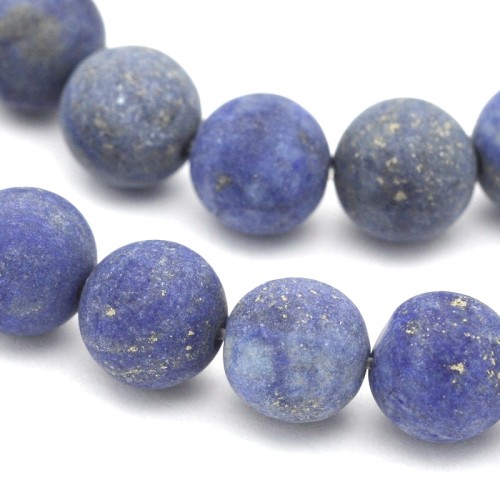 LAZ23 Lapis (Lazuryt) kamień naturalny koraliki kule 8mm matowe sznur 46szt.