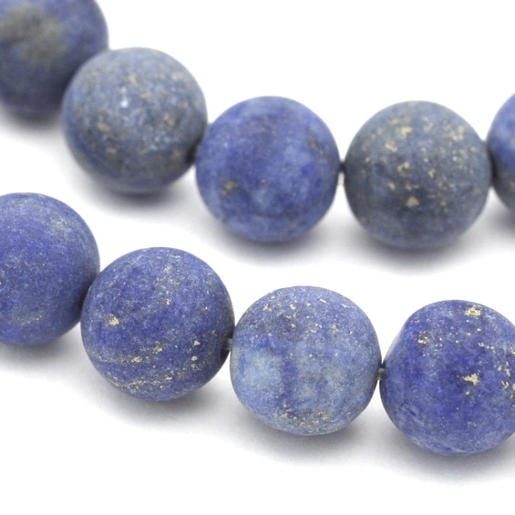LAZ23 Lapis (Lazuryt) kamień naturalny koraliki kule 8mm matowe sznur 46szt.