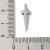 ZSS421 Zawieszka do biżuterii krzyż sztylet 8x22mm punk gotyk stal nierdzewna