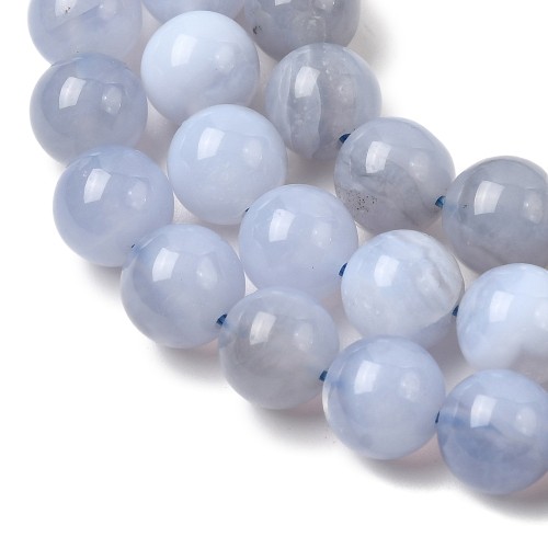 AGP179 Agat koronkowy niebieski kamień naturalny koraliki kule 8mm