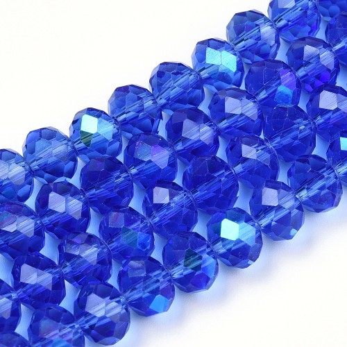 KFR201 Koraliki szklane rondelle 4x3,5mm kryształki fasetowane 110szt ultramaryna AB