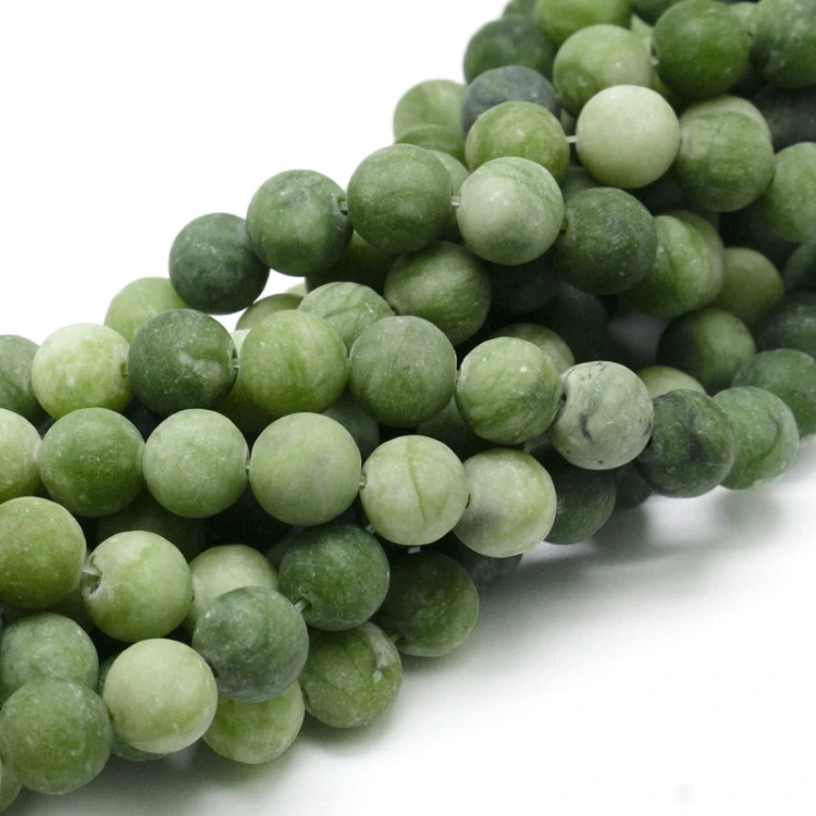 JAD177 Jadeit Taiwan kamień naturalny koraliki kule 4mm matowe sznur 86szt zielony