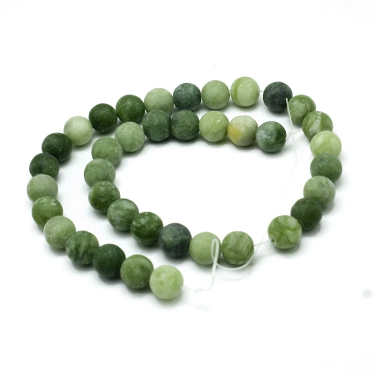 JAD177 Jadeit Taiwan kamień naturalny koraliki kule 4mm matowe sznur 86szt zielony