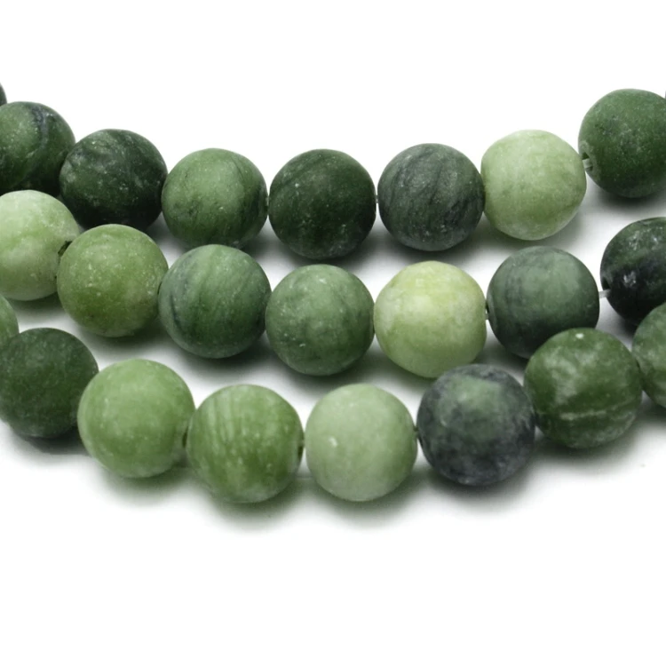 JAD177 Jadeit Taiwan kamień naturalny koraliki kule 4mm matowe sznur 86szt zielony