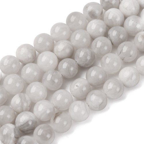 AGP191 Agat koronkowy kamień naturalny koraliki kule 6mm