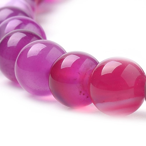 AGP192 Agat pasiasty kamień naturalny koraliki kule 8mm
