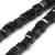 KSF143 Koraliki szklane fasetowane 2x2mm kostka sznur 47szt czarne
