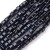 KSF145 Koraliki szklane fasetowane 4x4mm kostka sznur 98szt czarne