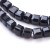 KSF145 Koraliki szklane fasetowane 4x4mm kostka sznur 98szt czarne