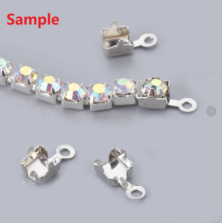 TB48 Taśma biżuteryjna z cyrkoniami kryształkami SS12 2,9mm 1m gold/crystal AB