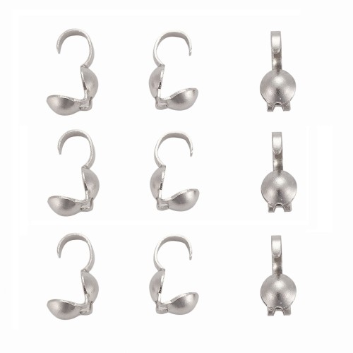 LAP165 końcówki zakończenia łapaczki dziewczynki 8,5x4mm/3mm stal nierdzewna 10szt
