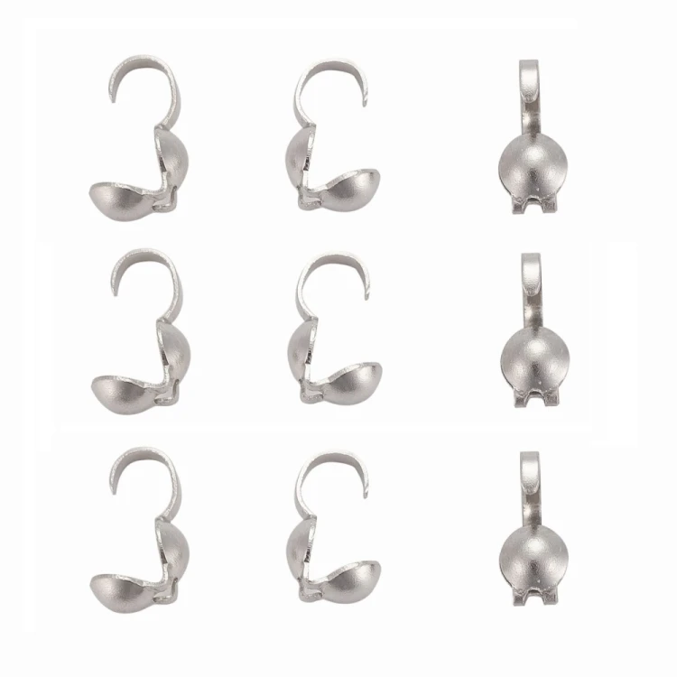 LAP165 końcówki zakończenia łapaczki dziewczynki 8,5x4mm/3mm stal nierdzewna 10szt