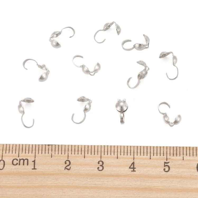 LAP165 końcówki zakończenia łapaczki dziewczynki 8,5x4mm/3mm stal nierdzewna 10szt