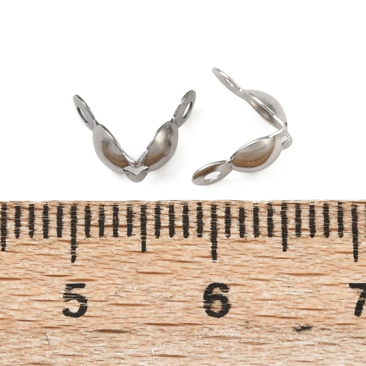 LAP166 końcówki zakończenia łapaczki dziewczynki 8x4mm/3mm stal nierdzewna 10szt