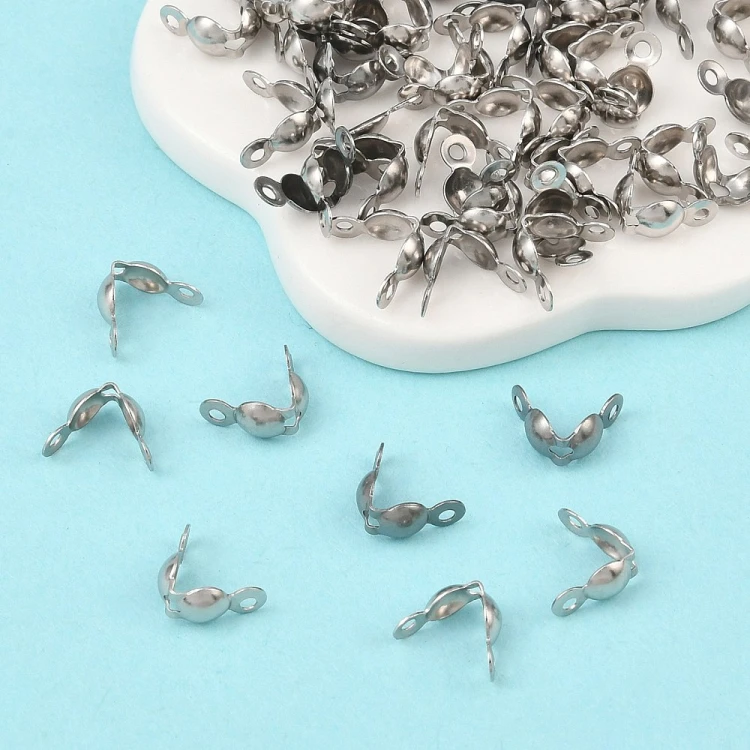 LAP166 końcówki zakończenia łapaczki dziewczynki 8x4mm/3mm stal nierdzewna 10szt
