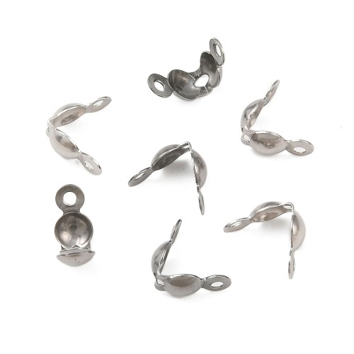 LAP166 końcówki zakończenia łapaczki dziewczynki 8x4mm/3mm stal nierdzewna 10szt