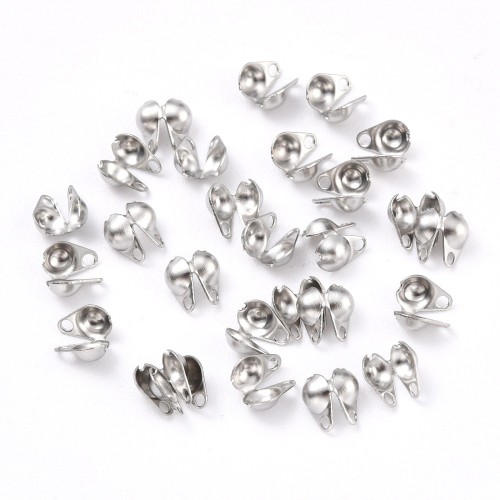 LAP167 końcówki zakończenia łapaczki dziewczynki 6x4mm/3mm stal nierdzewna 10szt