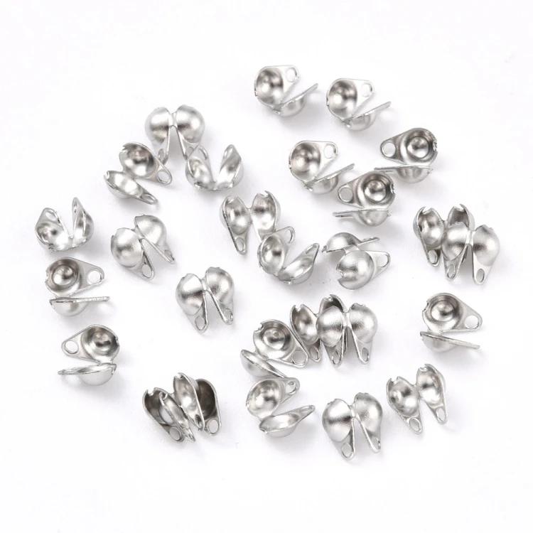 LAP167 końcówki zakończenia łapaczki dziewczynki 6x4mm/3mm stal nierdzewna 10szt