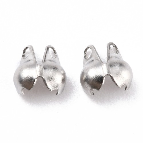 LAP167 końcówki zakończenia łapaczki dziewczynki 6x4mm/3mm stal nierdzewna 10szt