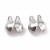 LAP167 końcówki zakończenia łapaczki dziewczynki 6x4mm/3mm stal nierdzewna 10szt