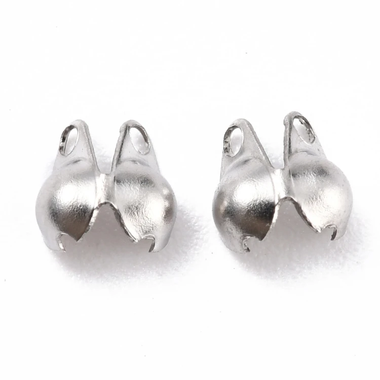 LAP167 końcówki zakończenia łapaczki dziewczynki 6x4mm/3mm stal nierdzewna 10szt