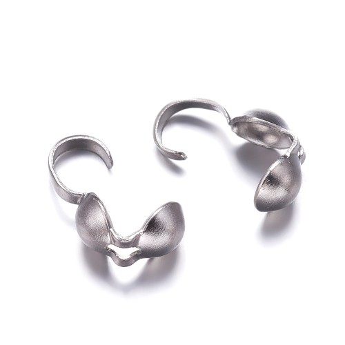 LAP168 końcówki zakończenia łapaczki dziewczynki 9,5x4mm/3mm stal nierdzewna 10szt