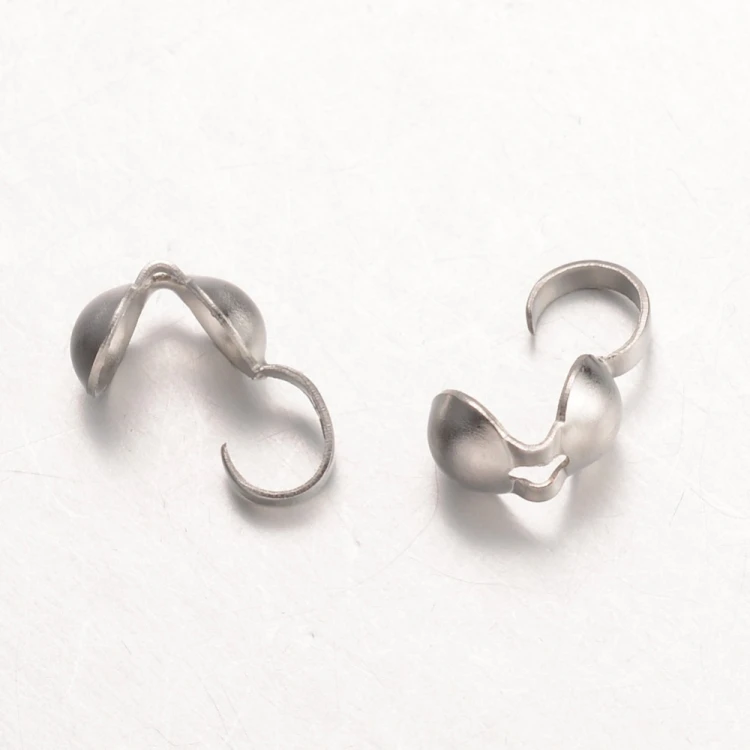 LAP169 końcówki zakończenia łapaczki dziewczynki 9x4mm/3mm stal nierdzewna 10szt