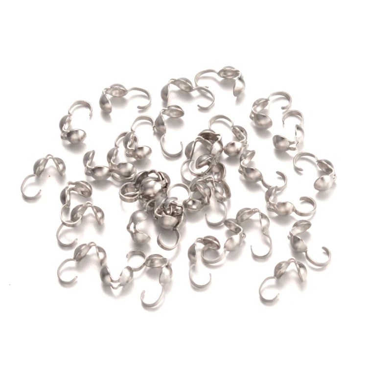 LAP169 końcówki zakończenia łapaczki dziewczynki 9x4mm/3mm stal nierdzewna 10szt