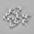 LAP171 końcówki zakończenia łapaczki dziewczynki 7,5x4mm/3,5mm stal nierdzewna 10szt srebrne