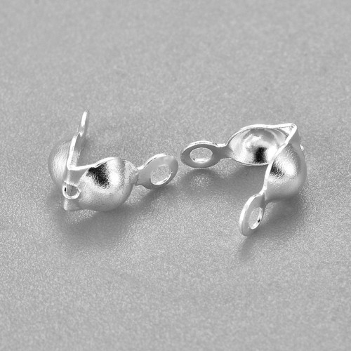 LAP171 końcówki zakończenia łapaczki dziewczynki 7,5x4mm/3,5mm stal nierdzewna 10szt srebrne