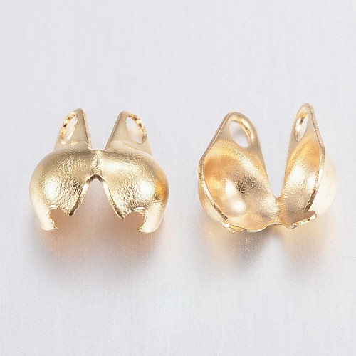 LAP175 końcówki zakończenia łapaczki dziewczynki 6x4mm/3mm stal nierdzewna 10szt złote 18K