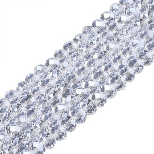 KFR209 Koraliki szklane rondelle 3,5x3mm kryształki fasetowane 105szt crystal pearl
