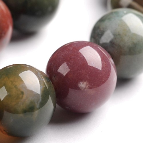 AGP203 Agat Indian indyjski kamień naturalny koraliki kule 12mm