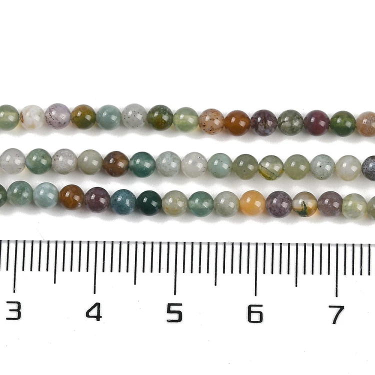 AGP204 Agat Indian indyjski kamień naturalny koraliki kule 3mm