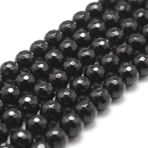 ONY18 Onyks kamień naturalny koraliki kule 6mm czarny