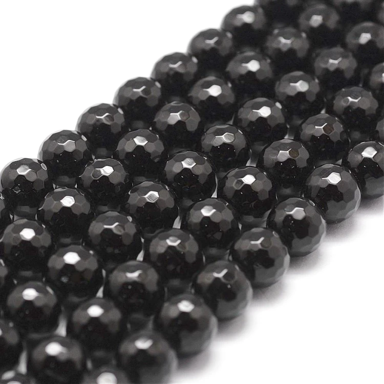 ONY18 Onyks kamień naturalny koraliki kule 6mm czarny