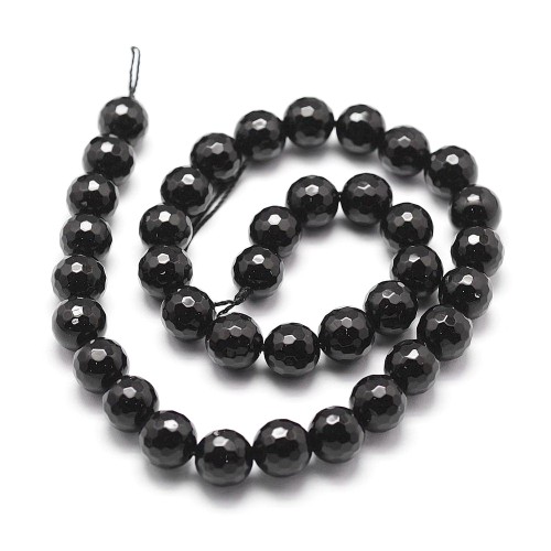 ONY18 Onyks kamień naturalny koraliki kule 6mm czarny