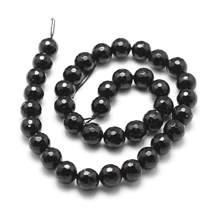 ONY18 Onyks kamień naturalny koraliki kule 6mm czarny