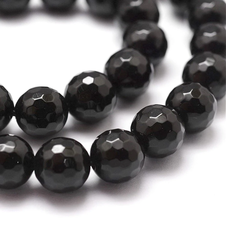 ONY18 Onyks kamień naturalny koraliki kule 6mm czarny