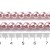 PER321 Perły szklane PREMIUM powlekane UV kule 6mm sznur 65szt różowe
