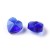 KSF149 Koraliki szklane fasetowane serca serduszka 10x10mm 5szt niebieskie