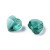 KSF150 Koraliki szklane fasetowane serca serduszka 10x10mm 5szt zielone