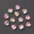 KSF152 Koraliki szklane fasetowane serca serduszka 10x10mm 5szt crystal AB