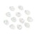 KSF152 Koraliki szklane fasetowane serca serduszka 10x10mm 5szt crystal AB