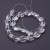 KSF156 Koraliki szklane fasetowane owalne 12x16mm sznur 20szt crystal