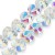 KSF157 Koraliki szklane fasetowane serca serduszka 15x13mm sznur 50szt crystal AB