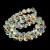 KSF157 Koraliki szklane fasetowane serca serduszka 15x13mm sznur 50szt crystal AB