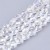 KSF160 Koraliki szklane fasetowane kropla 6x8mm sznur 65szt crystal AB