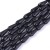 KSF161 Koraliki szklane fasetowane kropla 4x10mm sznur 70szt czarne