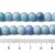 KS121 Koraliki szklane powlekane rondelle 8,5x7,5mm sznur 50szt niebieskie ombre